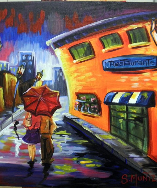 couple in love acrylic painting